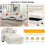 Canapé modulaire en chenille de 111,8 po en forme de U - 6 places avec repose-pieds de rangement mobile, capacité de siège de 330 lb-1116208224