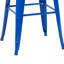  Tabourets de comptoir en métal 30 pouces, ensemble de 2 tabourets empilables intérieur / extérieur, bleu-46415785-46415761-46415772