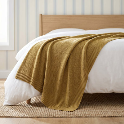 Cotton Knit Throw Blanket