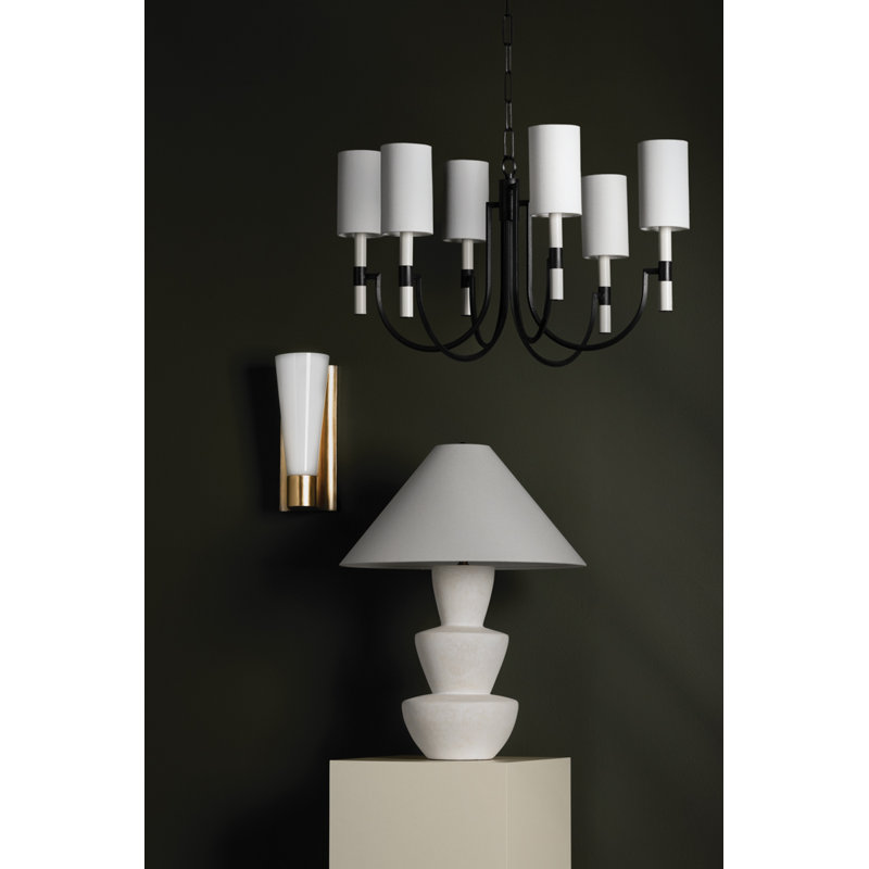 Gustine 6 Light Chandelier, Forged Iron
