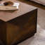 Table basse carrée moderne avec plateau écologique durable, aucun assemblage requis, parfaite pour le salon et le bureau