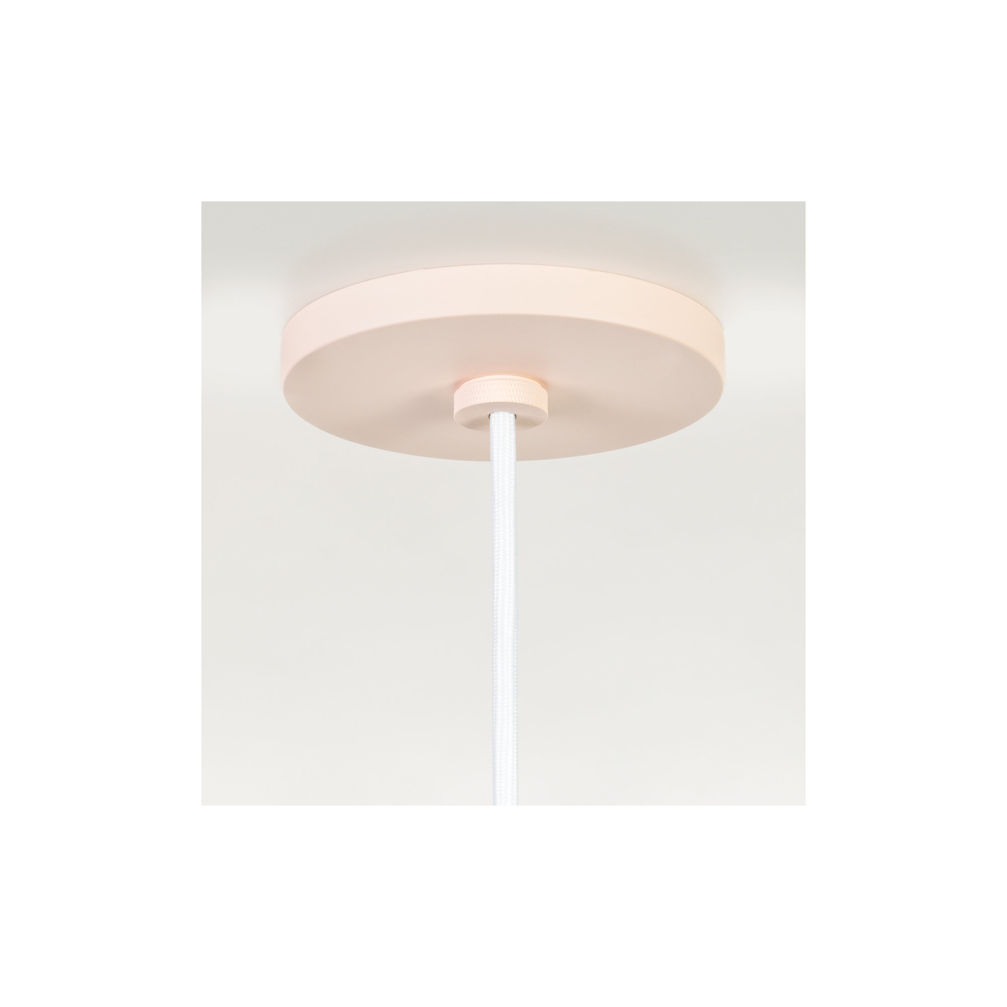Single Light Pendant, Blush, G40, 16" H x 28" W x 28" D