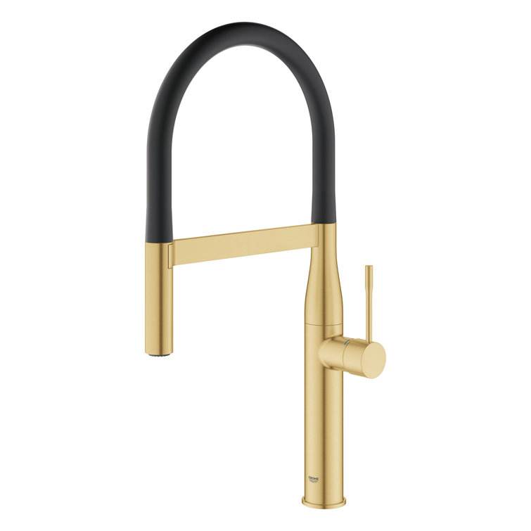 GROHE Essence New Single Handle Kitchen Faucet with SilkMove® and with Accessories