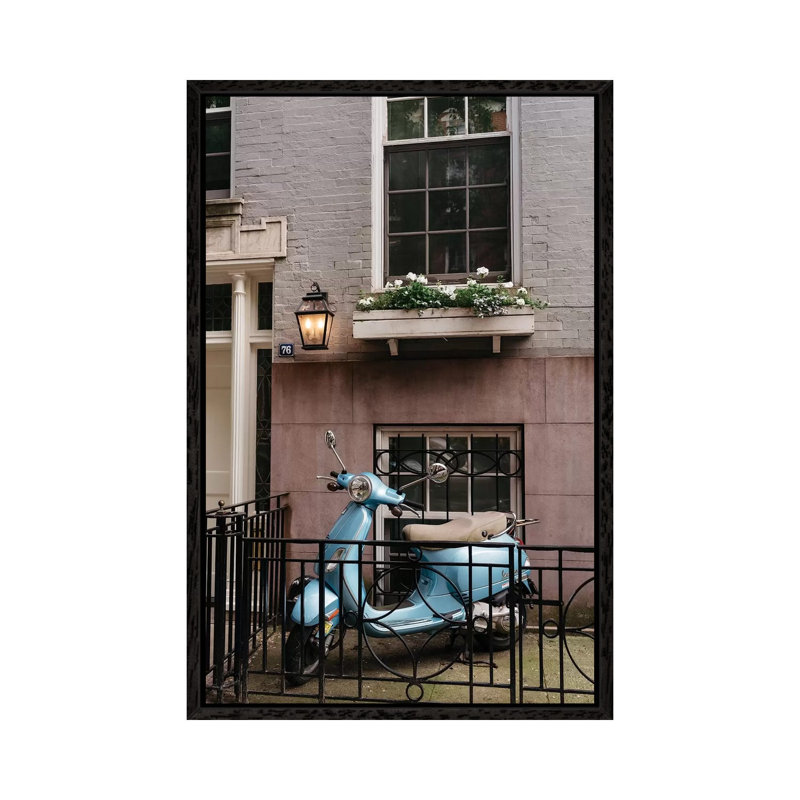 Greenwich Village Ride by Bethany Young - Print on Canvas, 66.04cm H x 45.72cm W x 3.81cm D, Black Framed