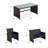 4-Piece Outdoor Wicker Patio Conversation Furniture Set w/ Table, Cushions-1880744343