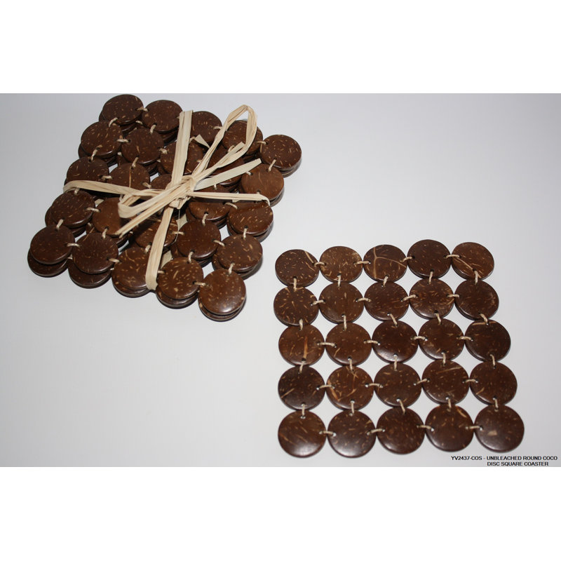 Bamboo Square 6 Piece Coaster Set