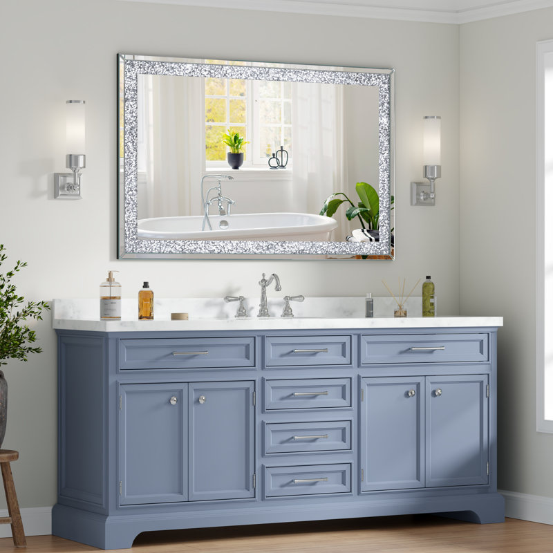 Miroir de salle de bain Kulkarni, 46,5 po x 31 po