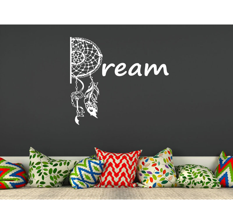 Décalcomanie murale mehndi rêve catcher, Blanc
