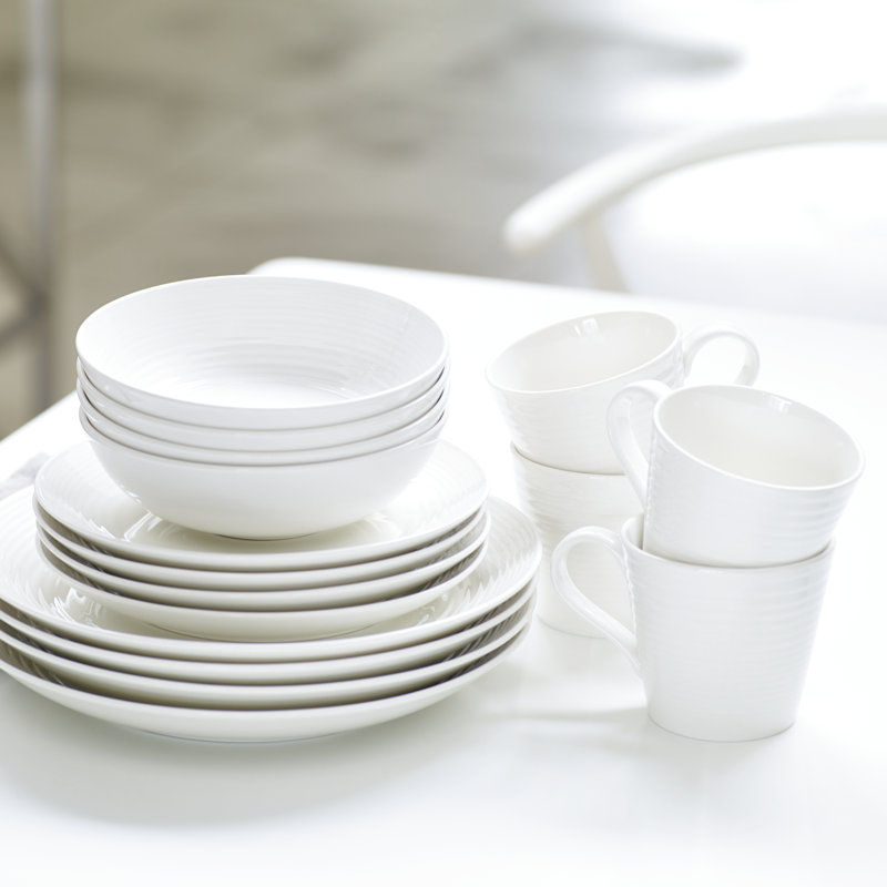 Service de table en grès 16 pièces pour 4 personnes Maze