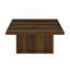 Ensemble de 2 tables basses et tables de bout carrées, pin foncé