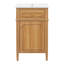 Meuble-lavabo en bois 20 po avec évier - Pieds solides, tiroir inclinable, tablette réglable, prêt pour la petite salle de bain