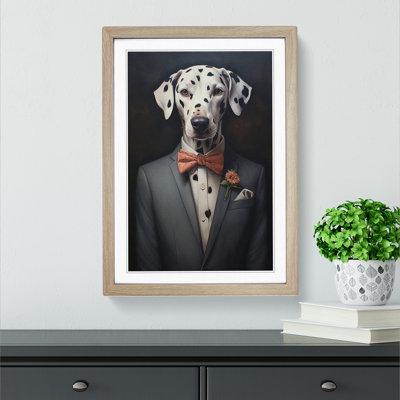 Dalmation in a Suit Painting - Framed Print