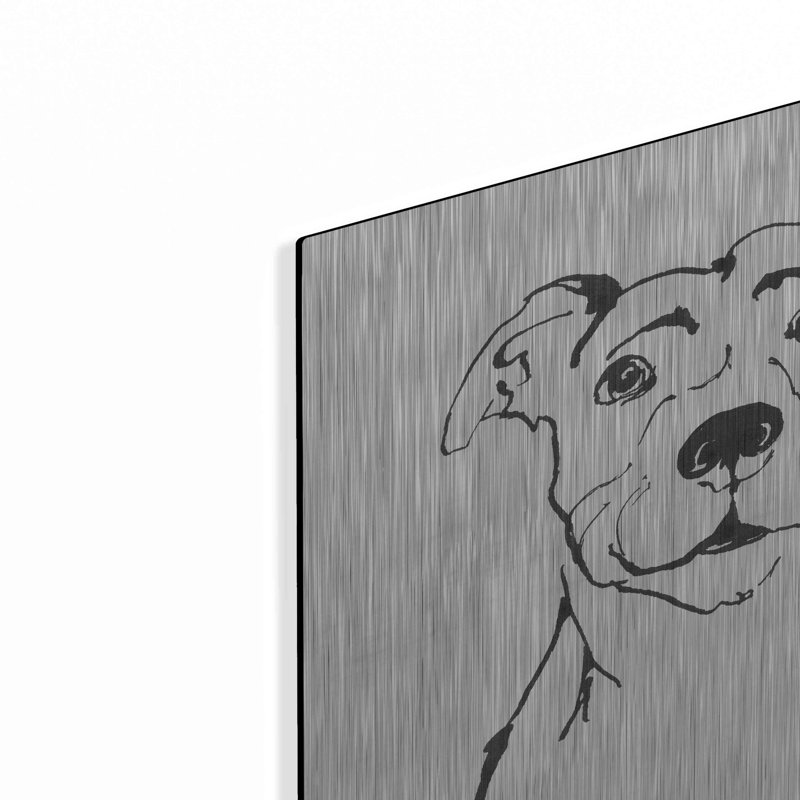 «Line Dog Pitbull I» par Chris Paschke, H 12 po x l 12 po