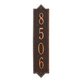 Norfolk Personalized Vertical 4-Line Wall Address Plaque
