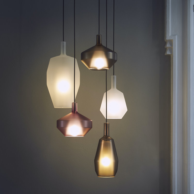 MOM 1 - Light Pendant, Mustard Glass, Black