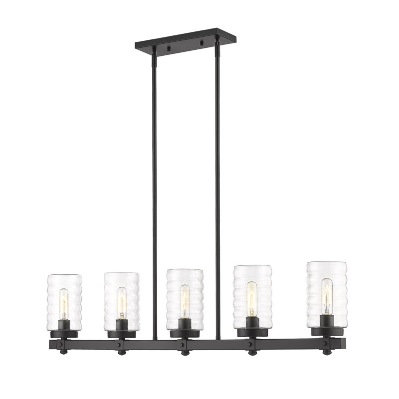 Rosamaria 5 - Light Outdoor Chandelier, Matte Black