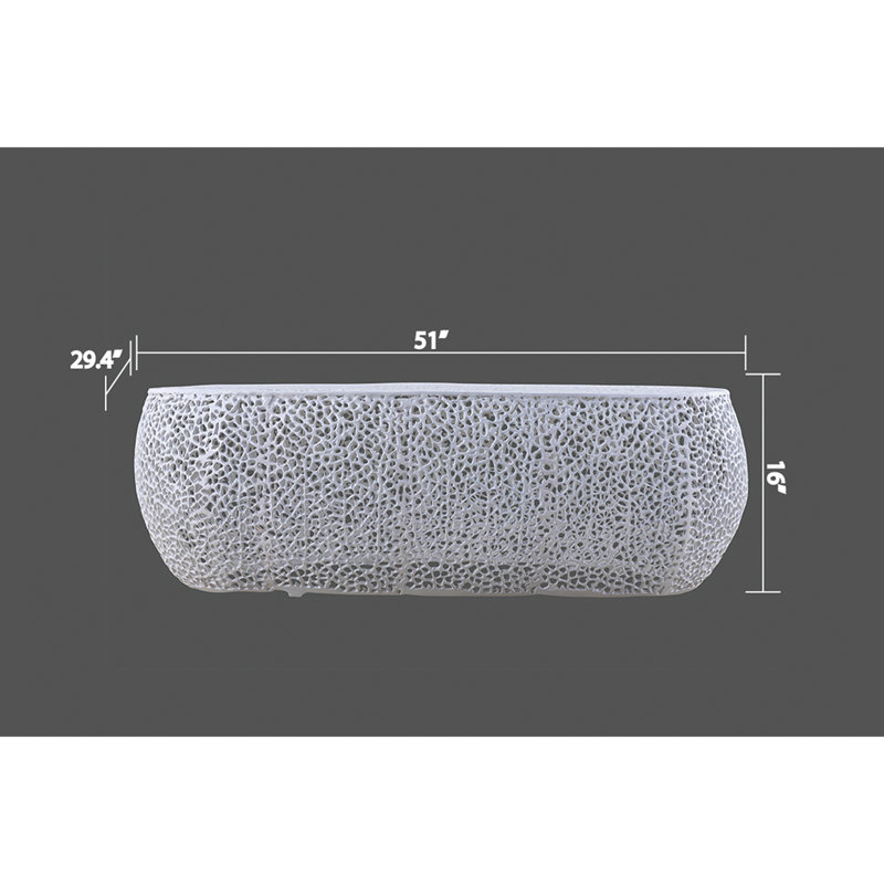 Table basse ovale (inventaire NJ), Blanc