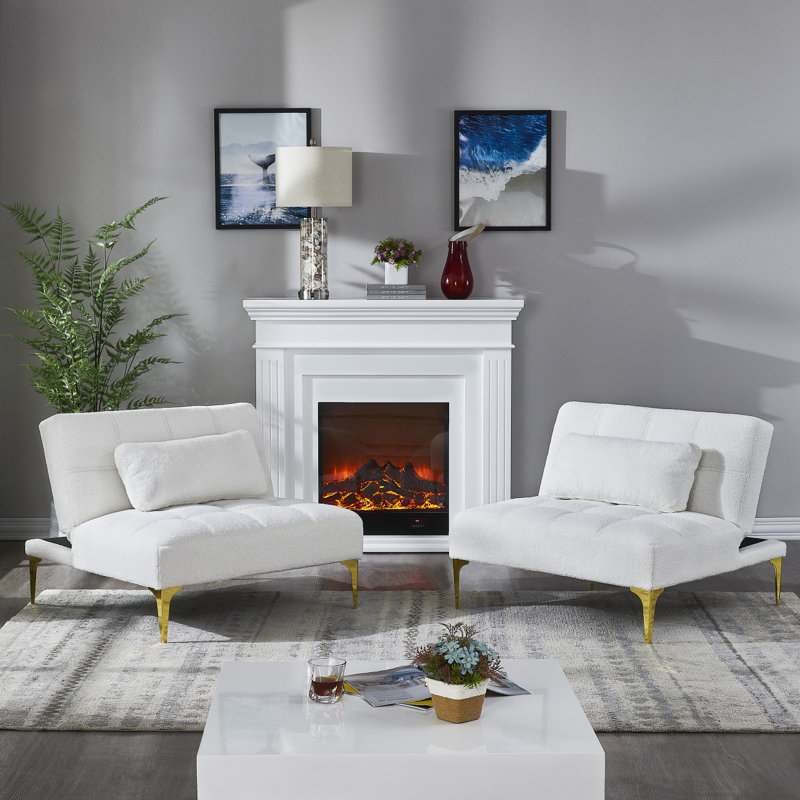 Tissu de peluche canapé-lit Modern Modern, Ourson blanc