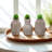 S/3 Small Brown Sand And Cement Vases With Sculptural Designs A:3.7X3.7X6" B:3.5X3.5X6" C:3.7X3.7X6"