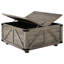 Lift Top Block Coffee Table with Storage