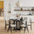 Round Solid Wood Dining Table with Rattan Pedestal-1808413182-1808413171