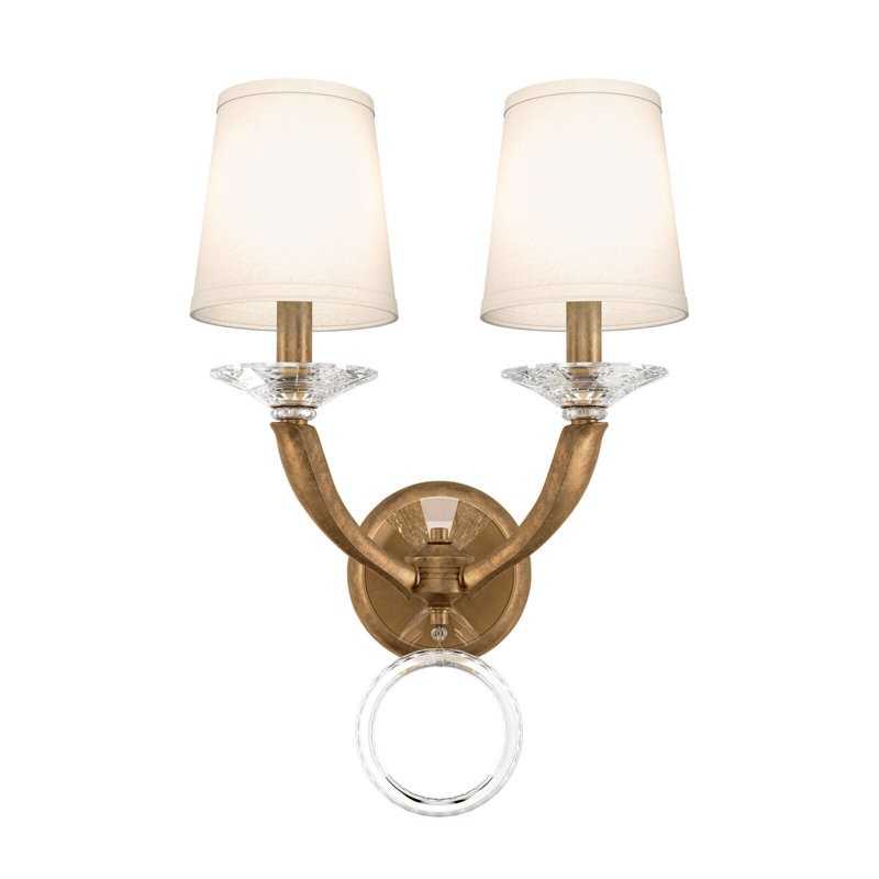 Emilea 2 - Light Candle Wall Light, Etruscan Gold