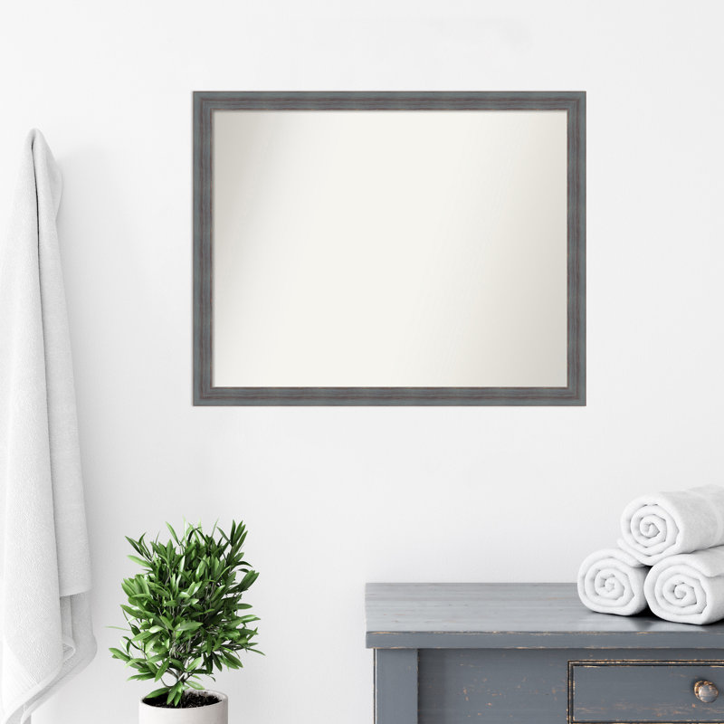 Miroir de salle de bain gris, 24,25 po x 30,25 po