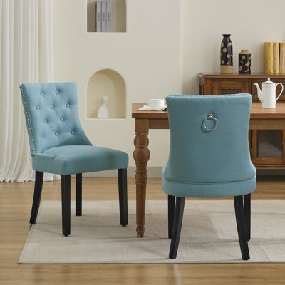 Chaises de salle à manger rembourrées à oreilles