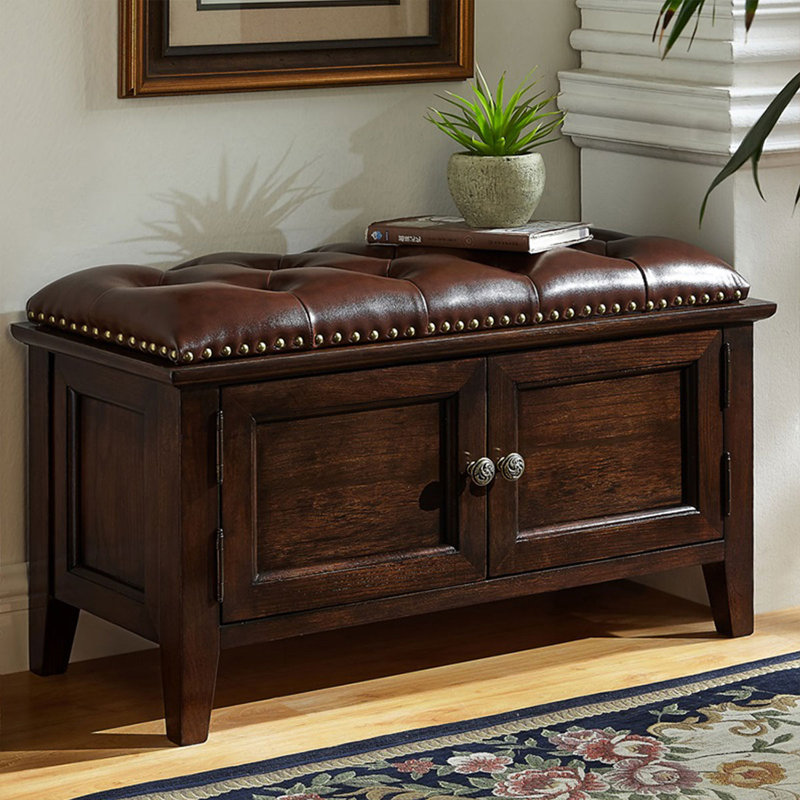 Banc rembourré brun, Brown