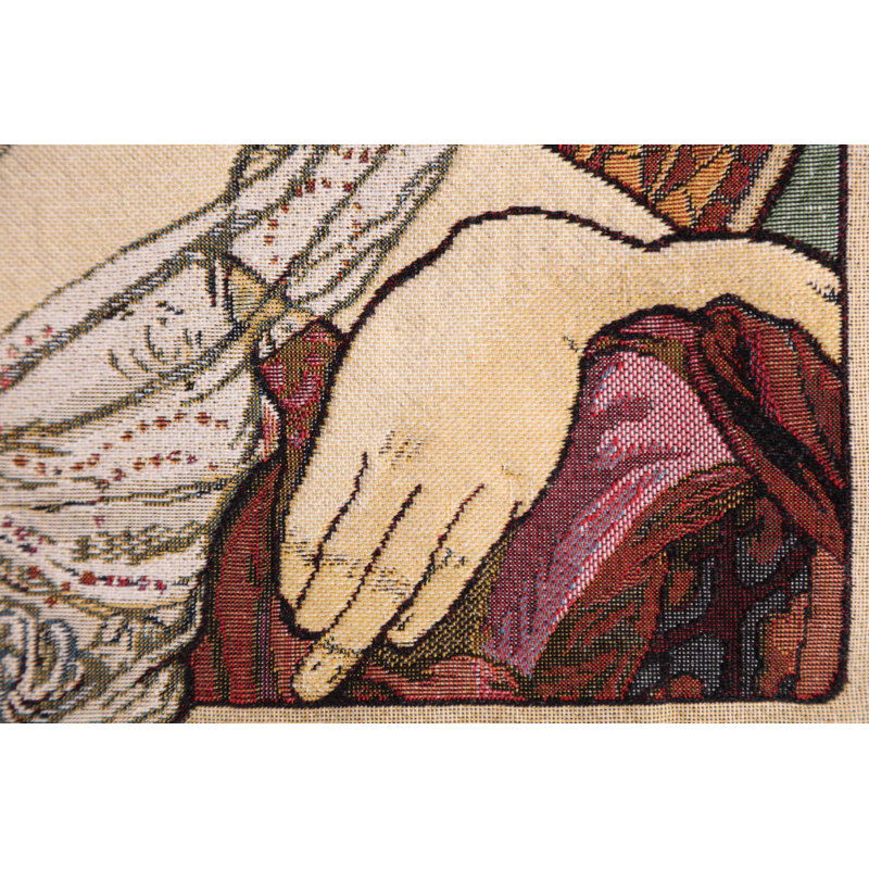 Mucha Rubis Stone I European Cushion Covers, Yellow Woman 3