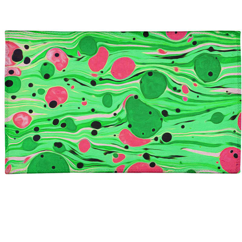 Tapis de zone en poly peinture tourbillons, Rectangle 3 pi x 5 pi