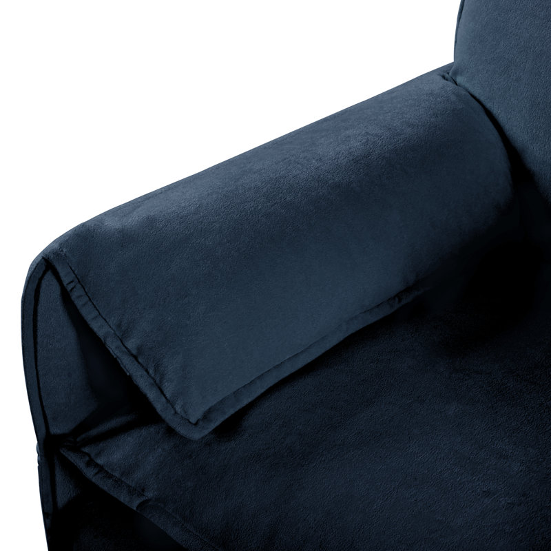 Canapé modulaire Elara, Chenille bleu, 33.46" H x 75.59" W x 57.48" D