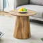 Table basse ronde en grain de bois naturel, table de salon