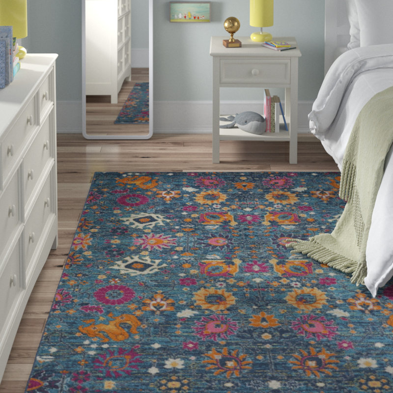 Justien Floral Indoor Rug, Rectangle 5'3" x 7'3"
