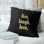 Coussin de style tableau noir Live Laugh Love