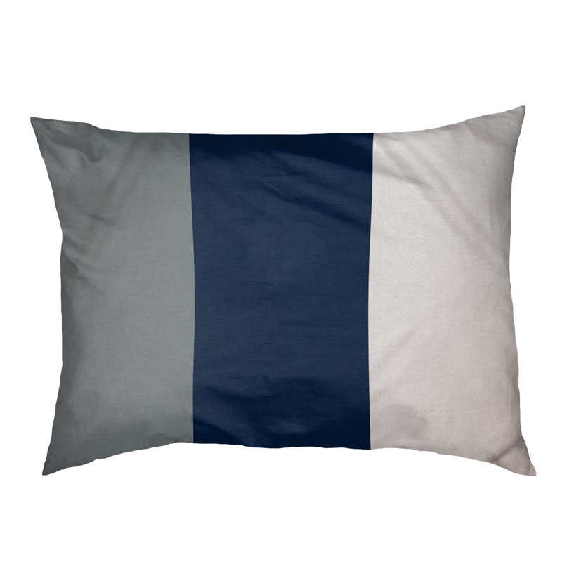 Coussin pour chien Arizona Tempe, Moyen (l 28 po x P 18 po x H 6 po), Argent / bleu marine / blanc