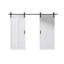 2 Piece Panelled Manufactured Wood Double Sliding Barn Doors with Installation Hardware Kit-73216115