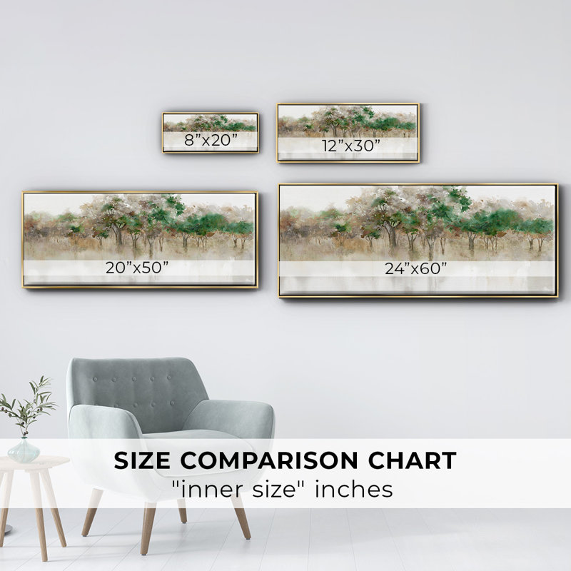 Subtil Meadow Reflections - Toile encadrée, H 8 po x l 20 po