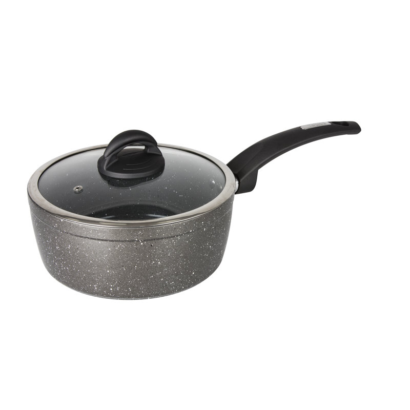 Tower Cerastone Forged Saucepan with Non-Stick Coating and Soft Touch Handle, Graphite, 18 - 22cm, 1.8 L