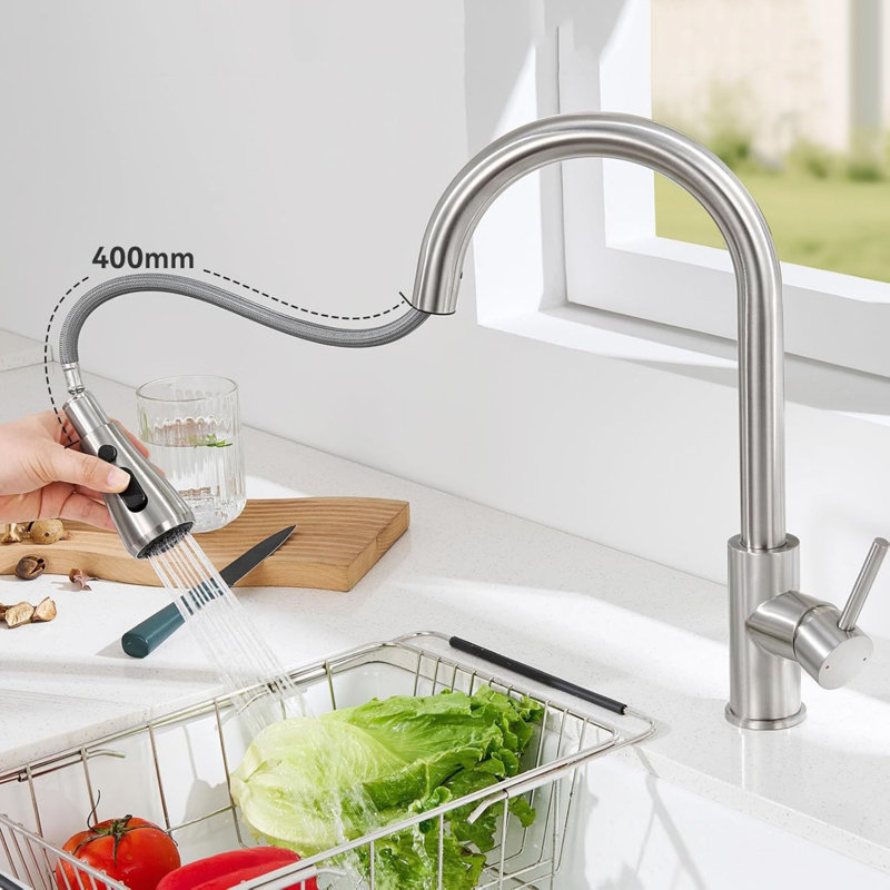 Brayden Studio Touch Kitchen Faucet Side Spray