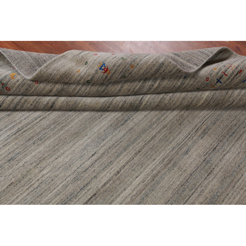 Striped Gabbeh Indian Area Rug 9