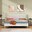 Upholstered Platform Bed Frame with Channel-Tufted Headboard, Strong Wood Slats, No Box Spring Needed, Noiseless Wood Foot, Easy Assemble-608242907-630426523