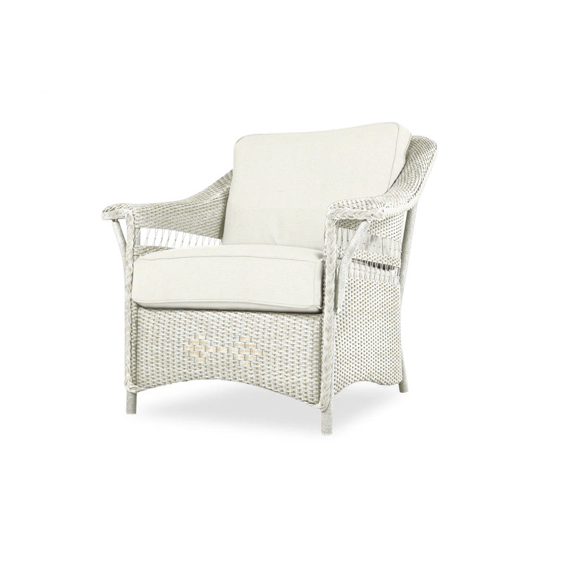 Nantucket Outdoor Lounge Chair, White, Canvas Natural Sunbrella® Canvas