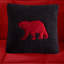 Édredon rouge et noir très grand - et rembourrage de fibres brossées 6j, l 18 po x l 18 po, coussin rouge + noir, matériau, rembourrage