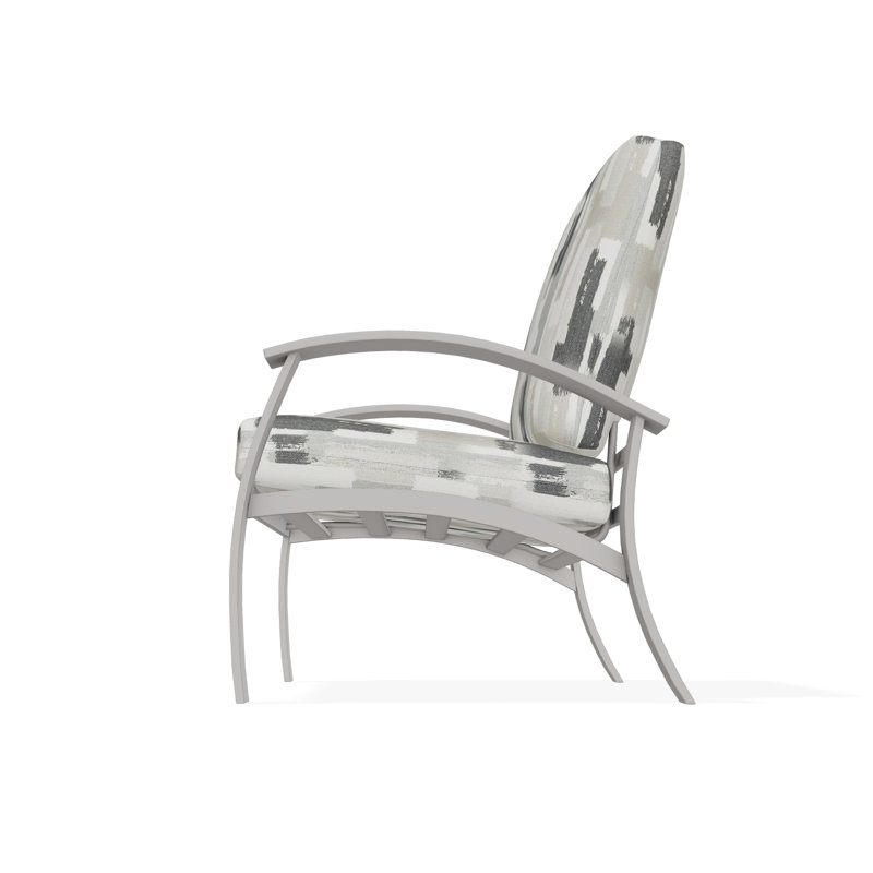 Belle Isle Outdoor Lounge Chair, Restore Indigo, Warm Gray