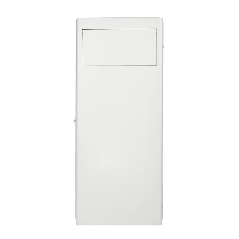 White Steel Built-In Wall Laundry Hamper
