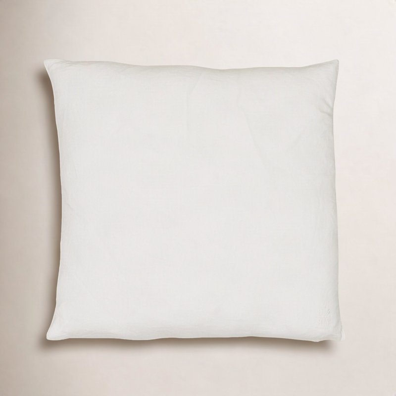 Coussin décoratif simple réversible, Ivoire ivoire, Carré 22 po