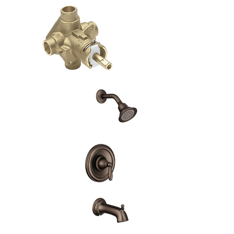 Robinet de baignoire et douche Brantford avec valve brute et Posi-Temp