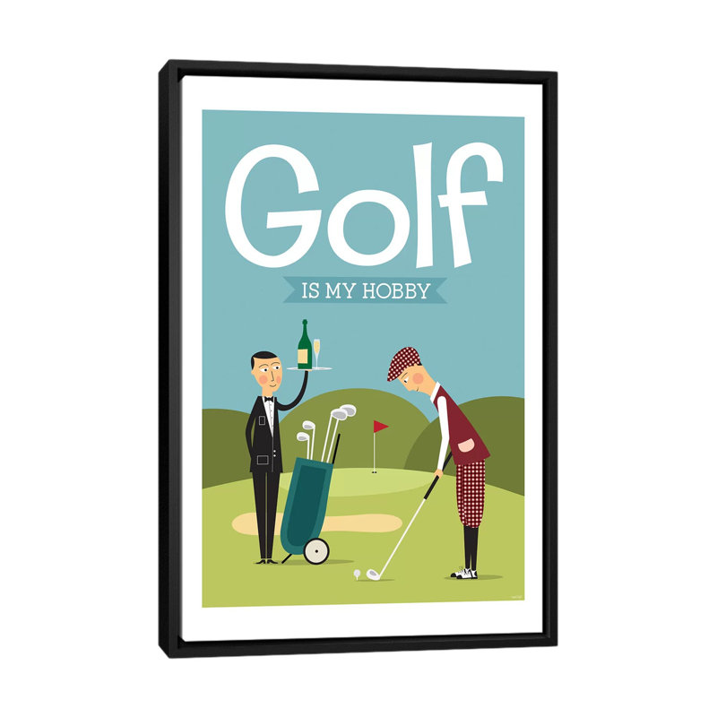 «Golf» par TomasDesign, impression sur toile, H 26 po x l 18 po x P 1,5 po, Toile avec cadre noir, Pas de tapis