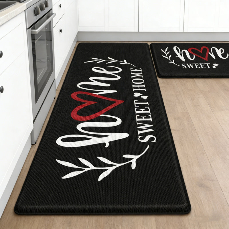 2 tapis de cuisine coussinés anti-fatigue